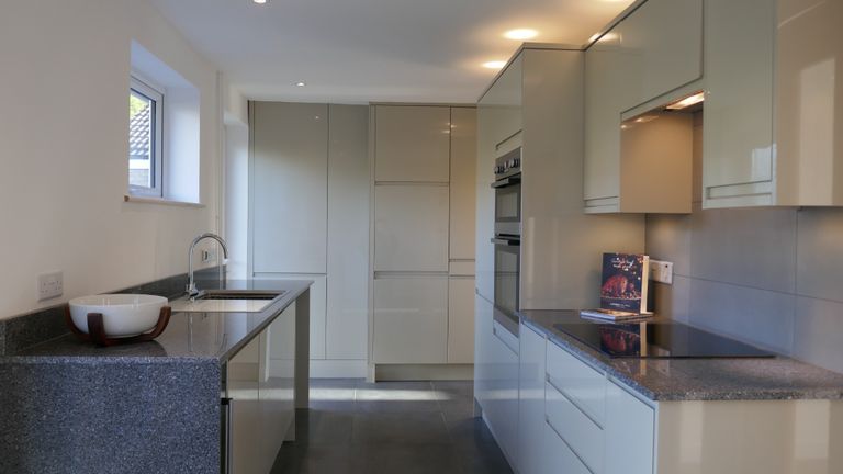 kitchen grey granite worktop